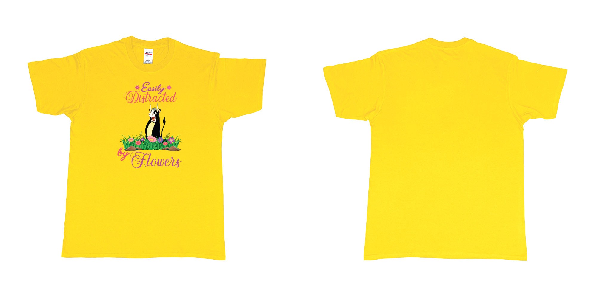 Custom tshirt design  in fabric color daisy choice your own text made in Bali by The Pirate Way