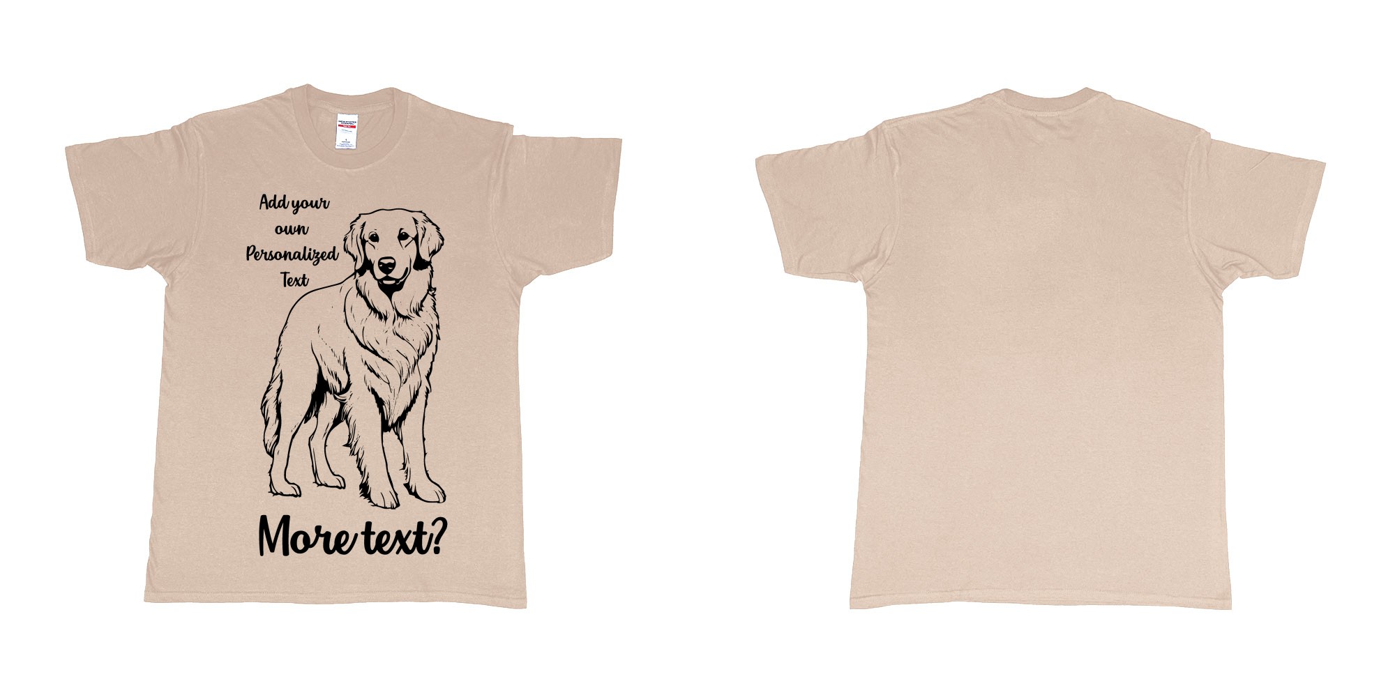 Custom tshirt design  in fabric color sand choice your own text made in Bali by The Pirate Way