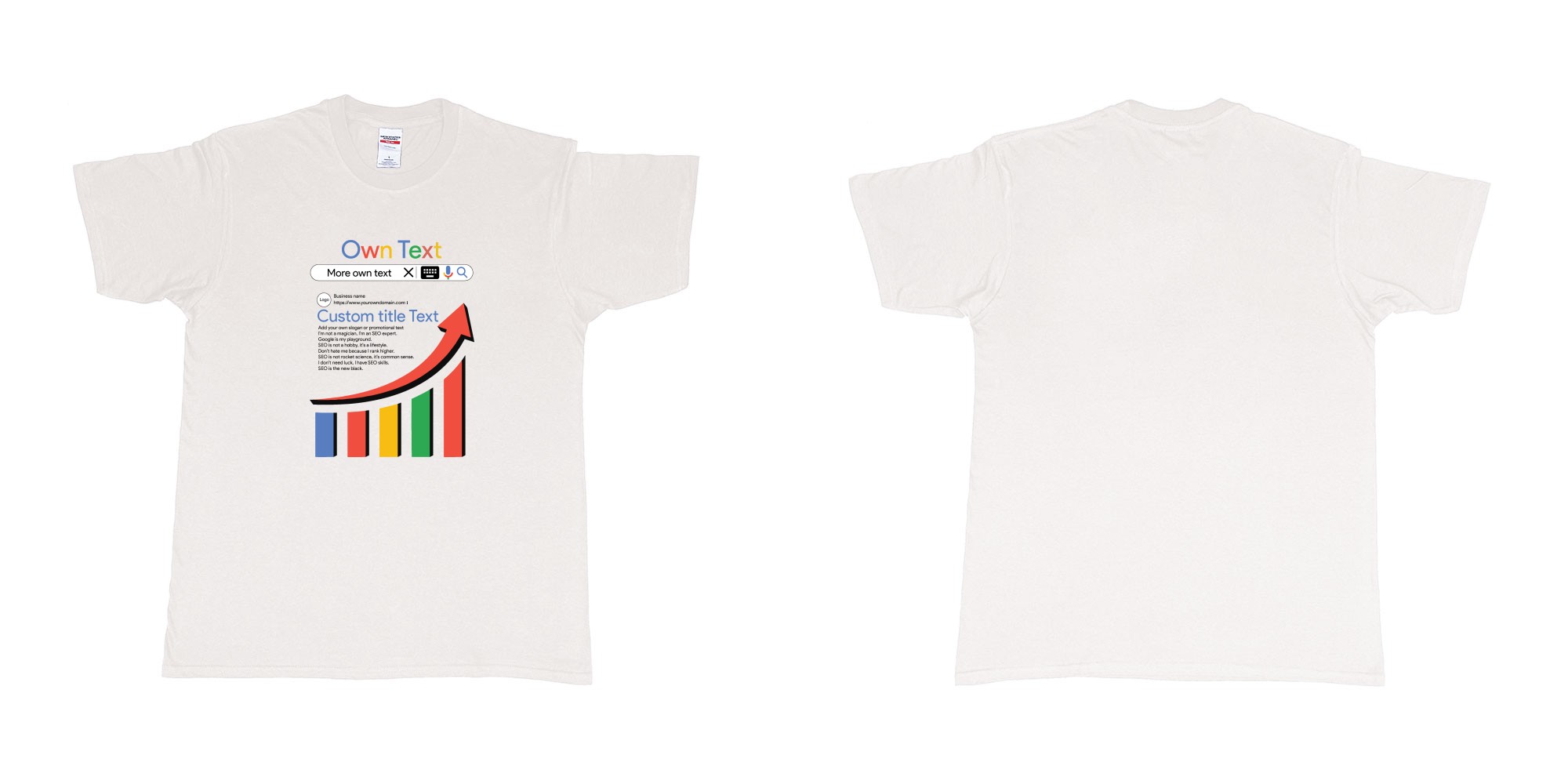 Custom tshirt design  in fabric color white choice your own text made in Bali by The Pirate Way
