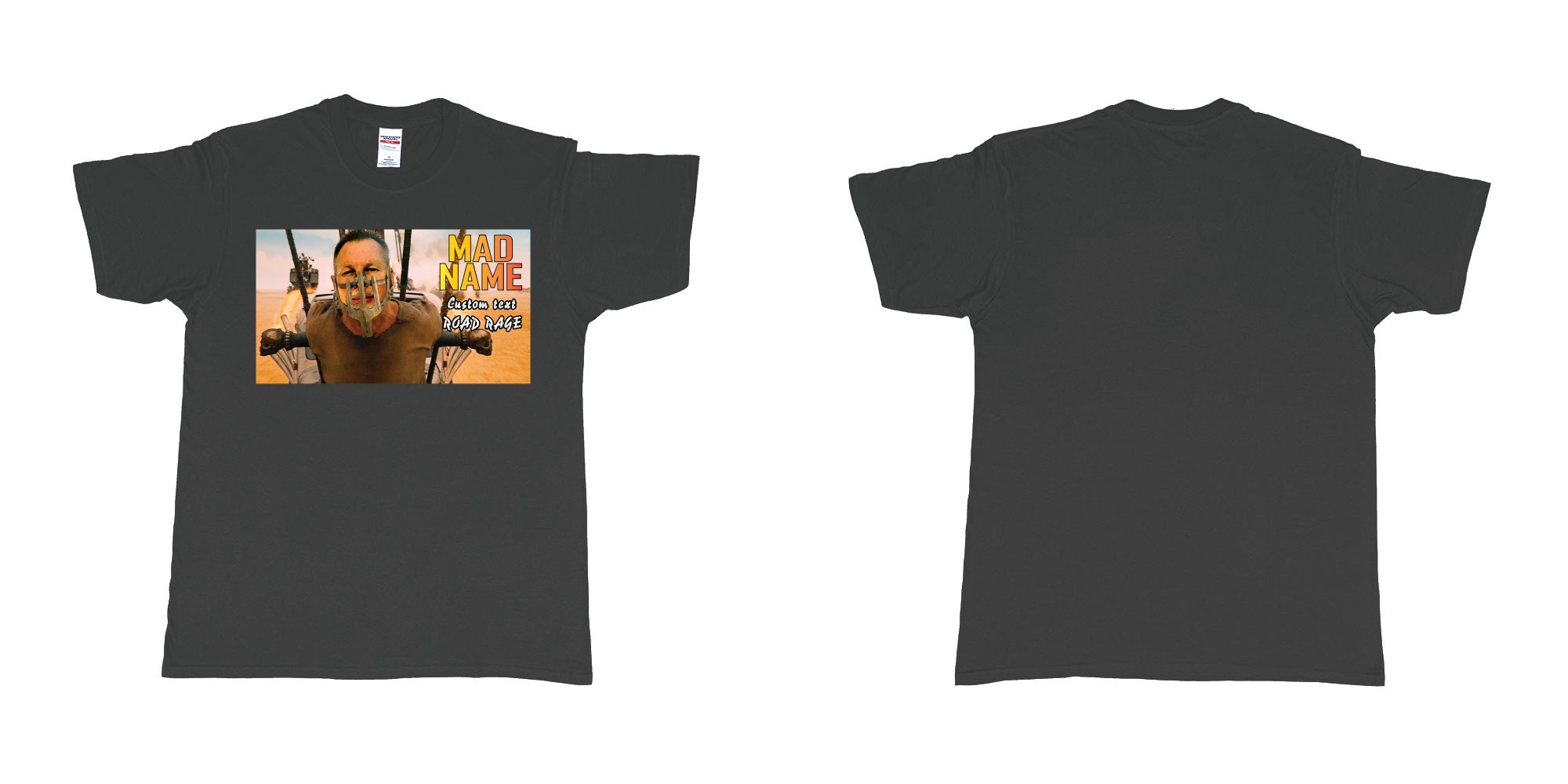 Custom tshirt design  in fabric color black choice your own text made in Bali by The Pirate Way