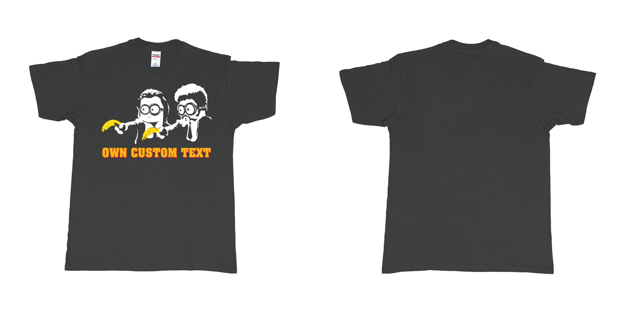 Custom tshirt design  in fabric color black choice your own text made in Bali by The Pirate Way