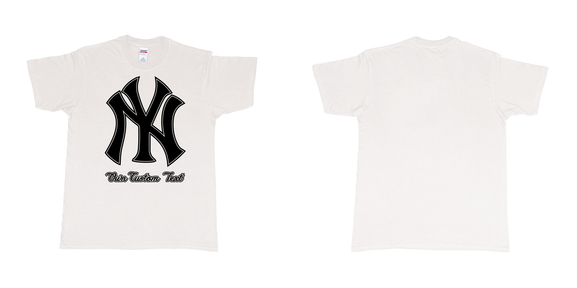 Custom tshirt design  in fabric color white choice your own text made in Bali by The Pirate Way