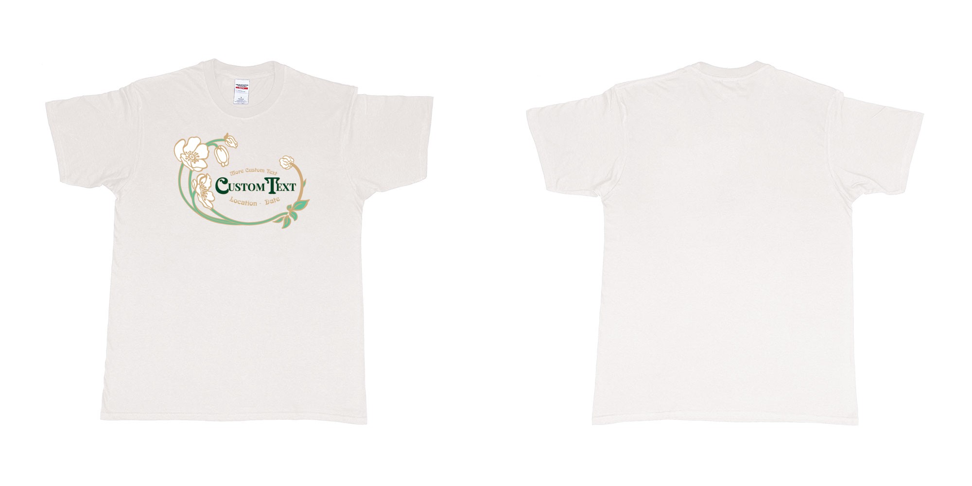 Custom tshirt design  in fabric color white choice your own text made in Bali by The Pirate Way