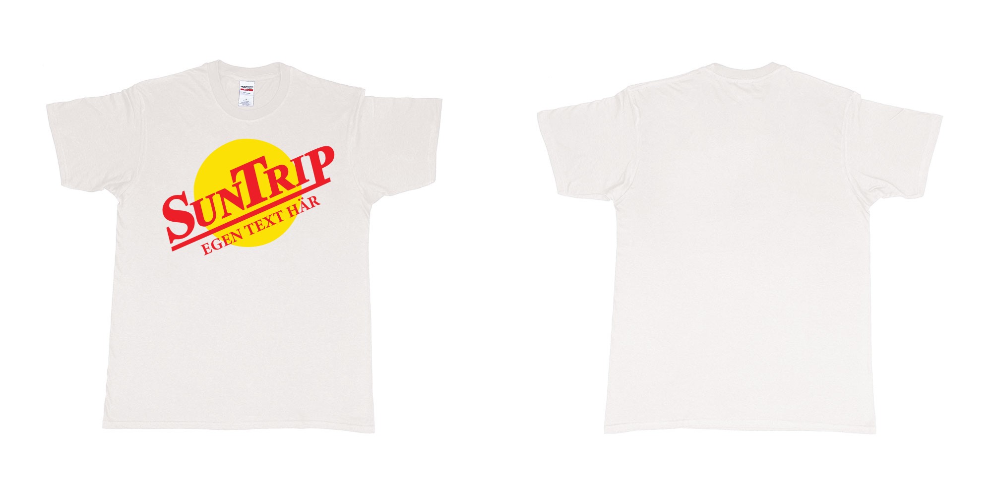 Custom tshirt design  in fabric color white choice your own text made in Bali by The Pirate Way