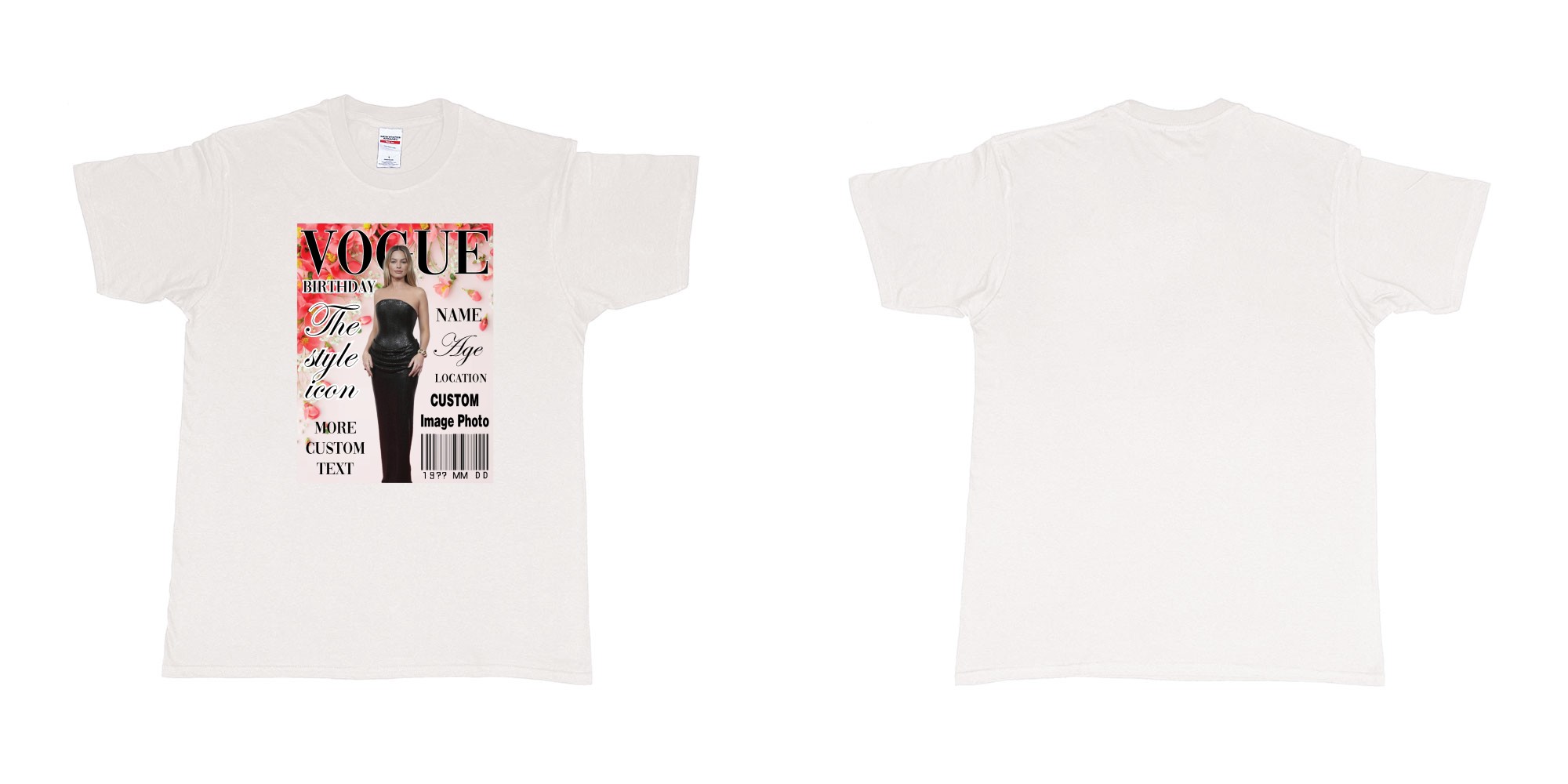 Custom tshirt design  in fabric color white choice your own text made in Bali by The Pirate Way