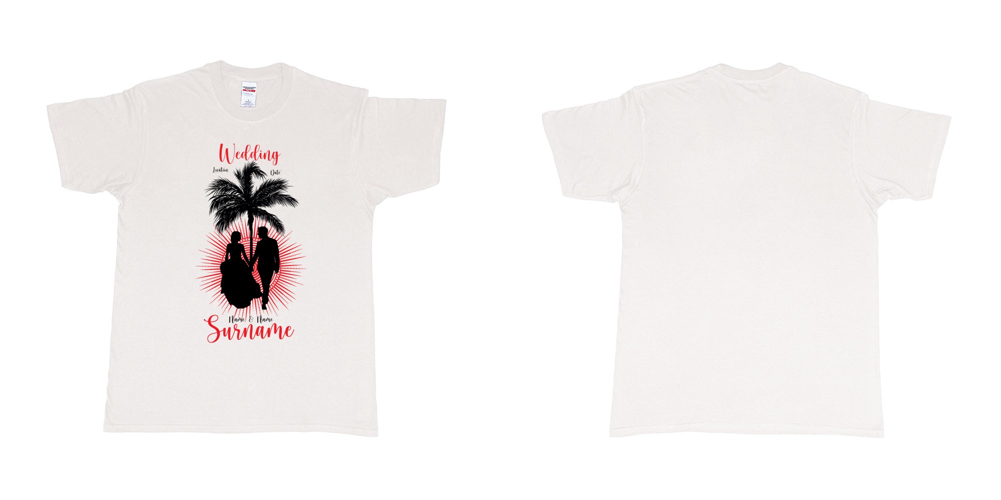 Custom tshirt design  in fabric color white choice your own text made in Bali by The Pirate Way