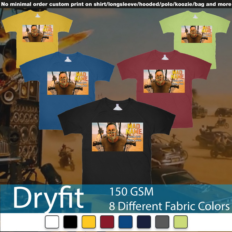 Mad Mad Road Rage Custom Face Photo Own Text Dryfit Tshirts Samples On Demand Printing Bali