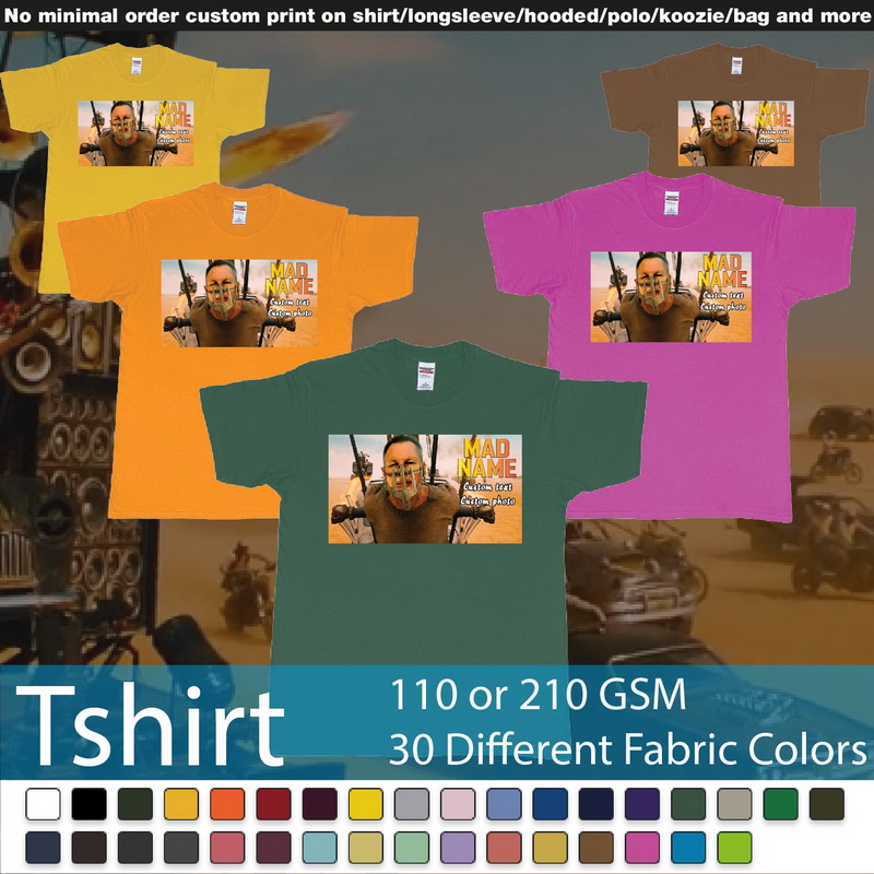Mad Mad Road Rage Custom Face Photo Own Text Roundneck Tshirt Samples On Demand Printing Bali