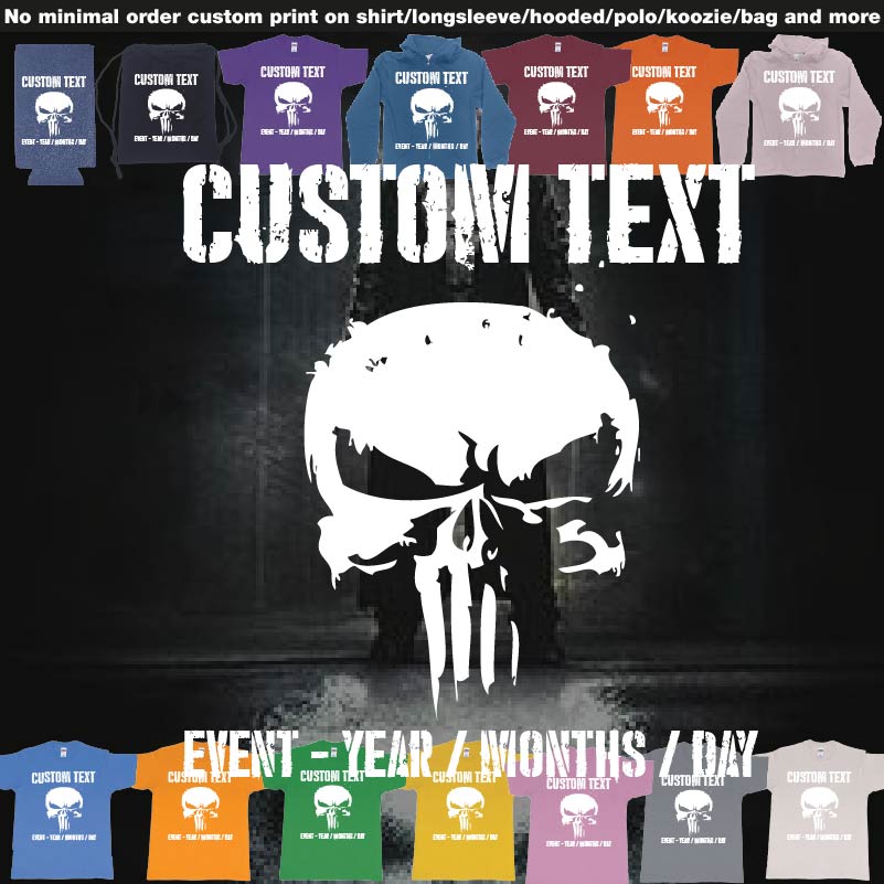 The Punisher Scull Logo Custom Text 02 Overview Design Samples